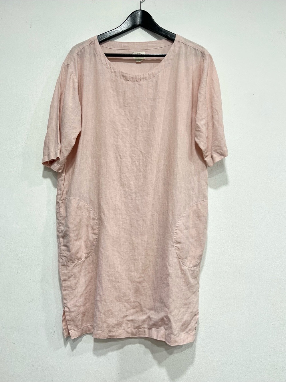 Vikolino Linen Dress Small Coastal Grandma Lagenlook Resortwear Summer Pink
